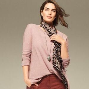 CAbi #3528 Play Pullover Sweater in Rosewood Pink Size Woman's Small